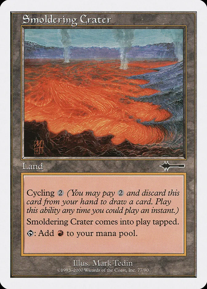 2000 Beatdown Box Set Smoldering Crater common #77 common card image