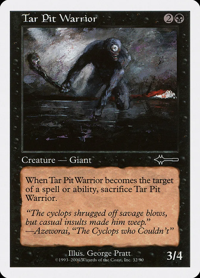 2000 Beatdown Box Set Tar Pit Warrior common #32 common card image