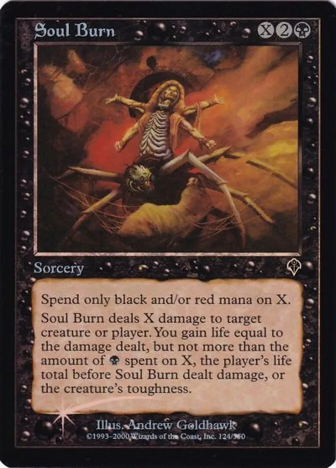 2000 Invasion Soul Burn common #124★ common card image