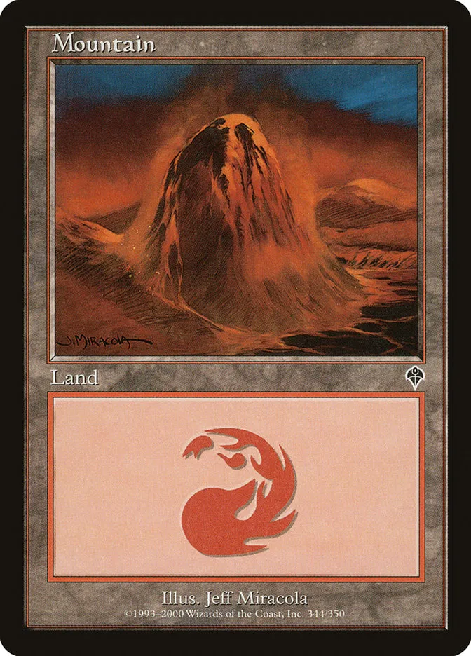 2000 Invasion Mountain common #344 common card image