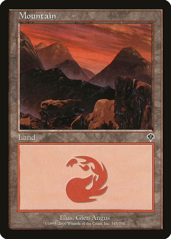 2000 Invasion Mountain common #345 common card image