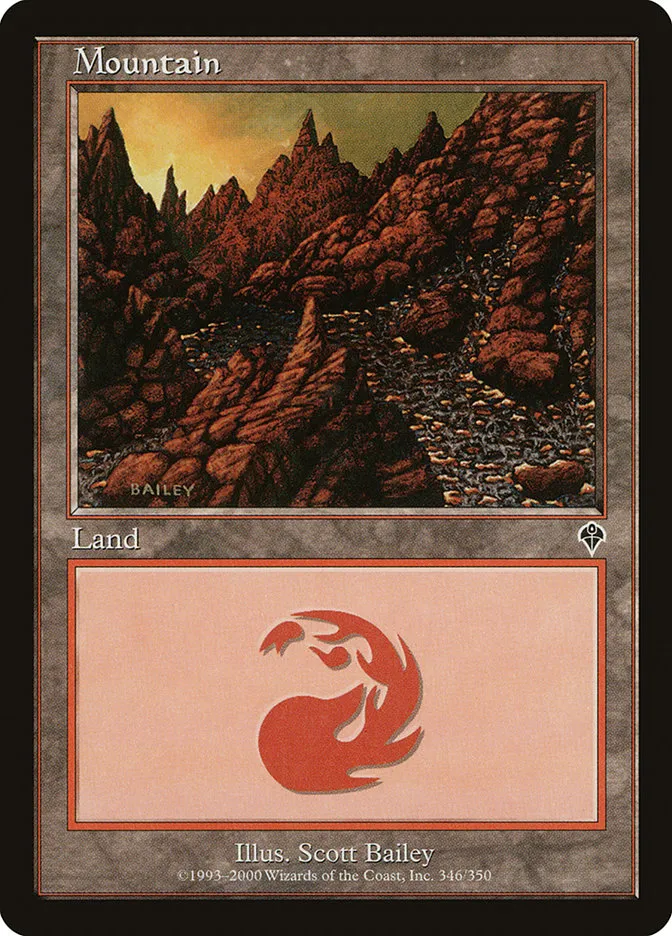 2000 Invasion Mountain common #346 common card image