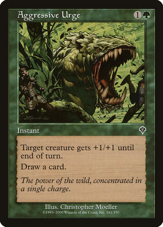 2000 Invasion Aggressive Urge common #181 common card image