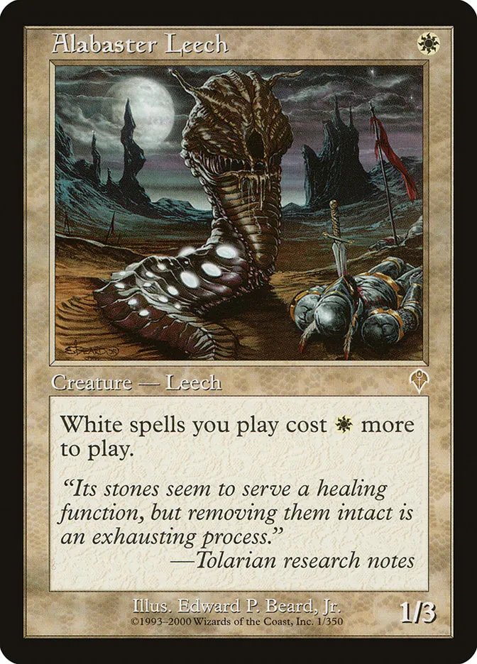 2000 Invasion Alabaster Leech rare #1 rare card image