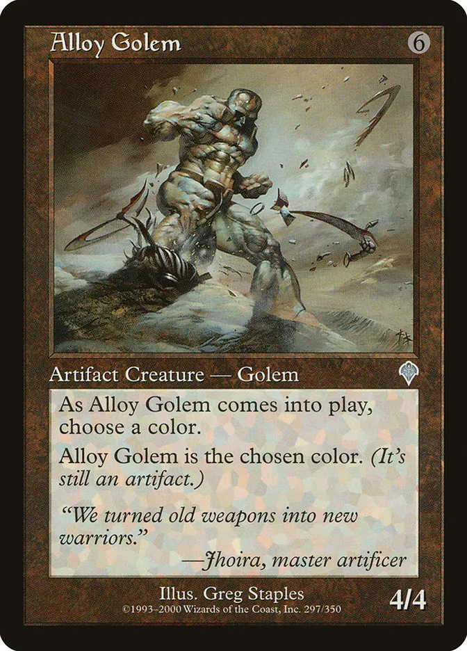 2000 Invasion Alloy Golem uncommon #297 uncommon card image