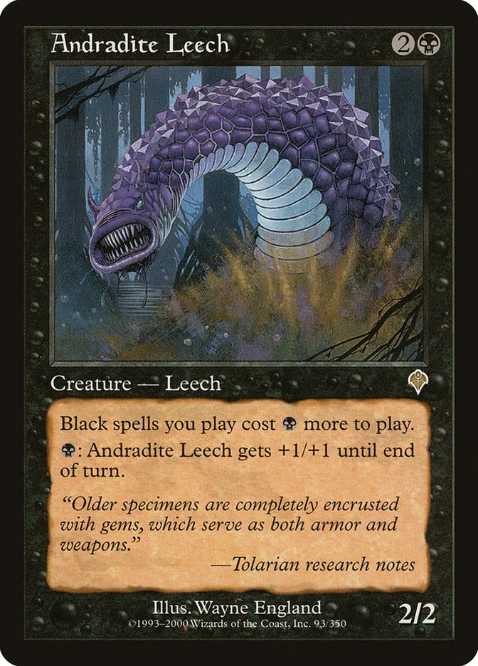 2000 Invasion Andradite Leech rare #93 rare card image