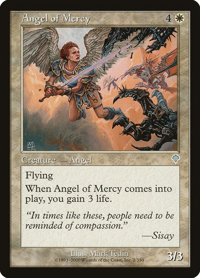 2000 Invasion Angel of Mercy uncommon #2 uncommon card image