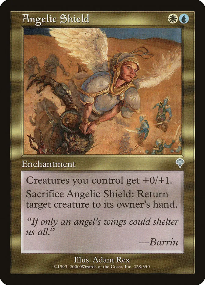 2000 Invasion Angelic Shield #228 uncommon card image