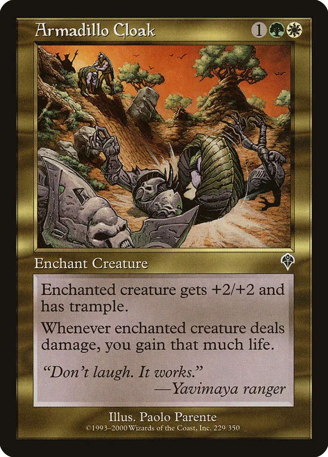 2000 Invasion Armadillo Cloak common #229 common card image