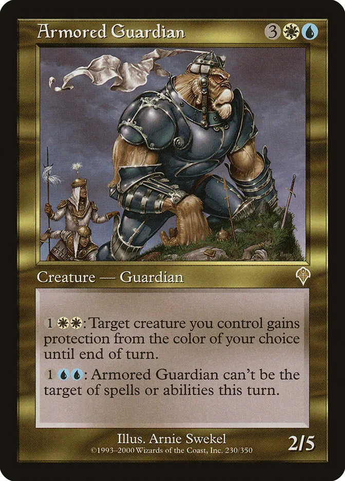 2000 Invasion Armored Guardian rare #230 rare card image