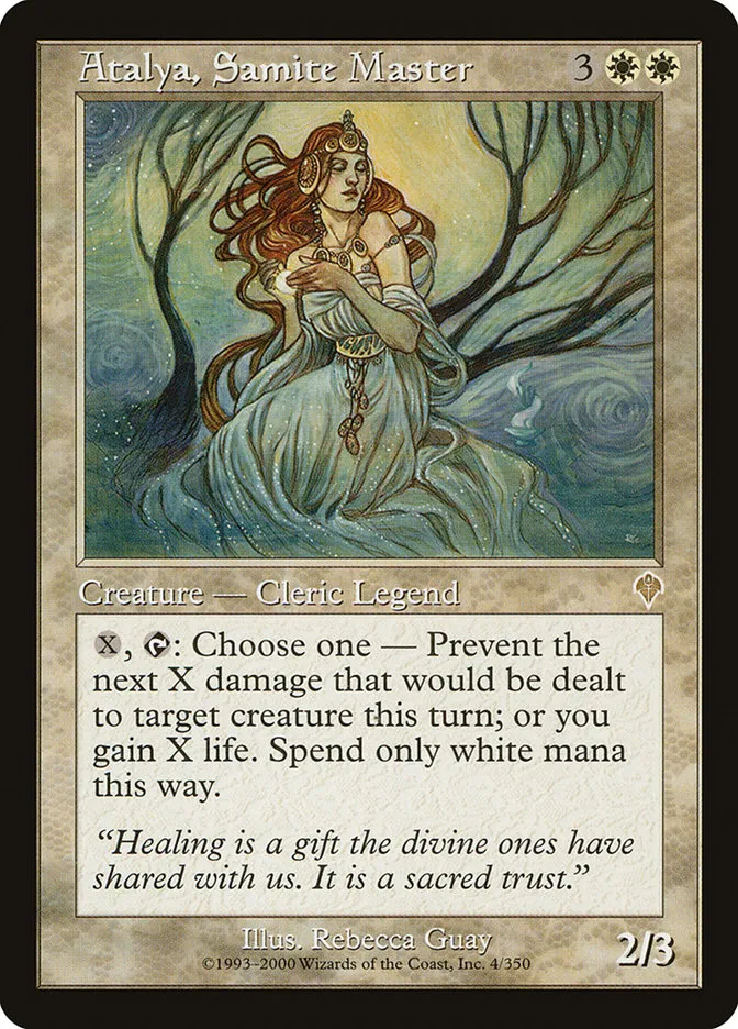 2000 Invasion Atalya, Samite Master rare #4 rare card image