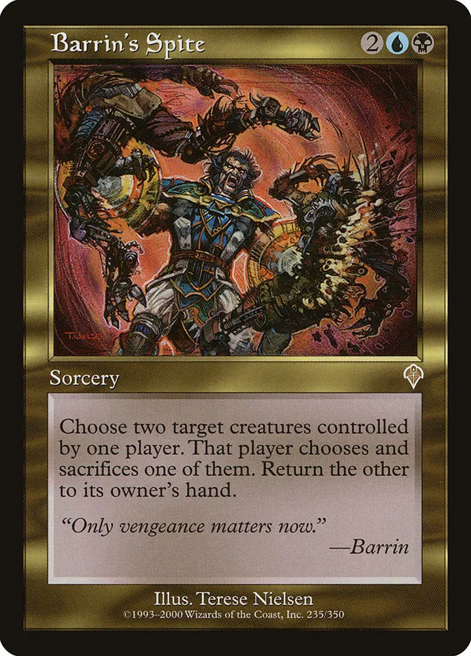 2000 Invasion Barrin's Spite rare #235 rare card image