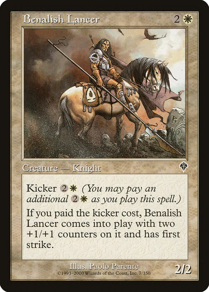 2000 Invasion Benalish Lancer common #7 common card image