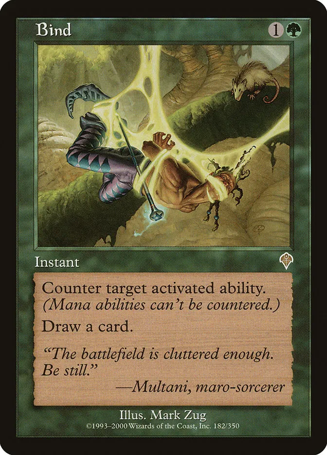 2000 Invasion Bind rare #182 rare card image