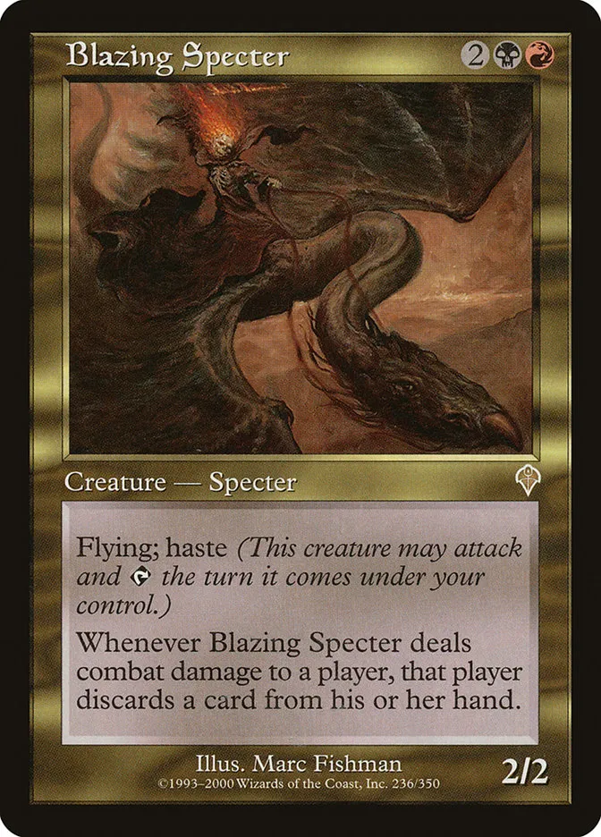 2000 Invasion Blazing Specter rare #236 rare card image