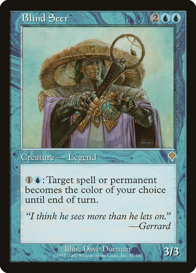 2000 Invasion Blind Seer rare #47 rare card image