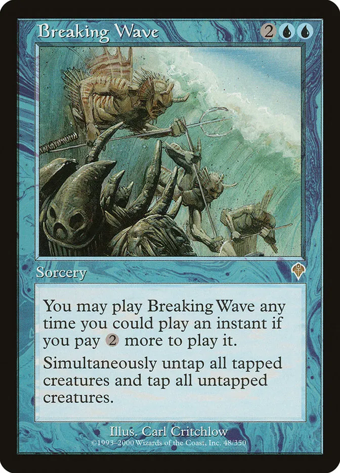 2000 Invasion Breaking Wave rare #48 rare card image