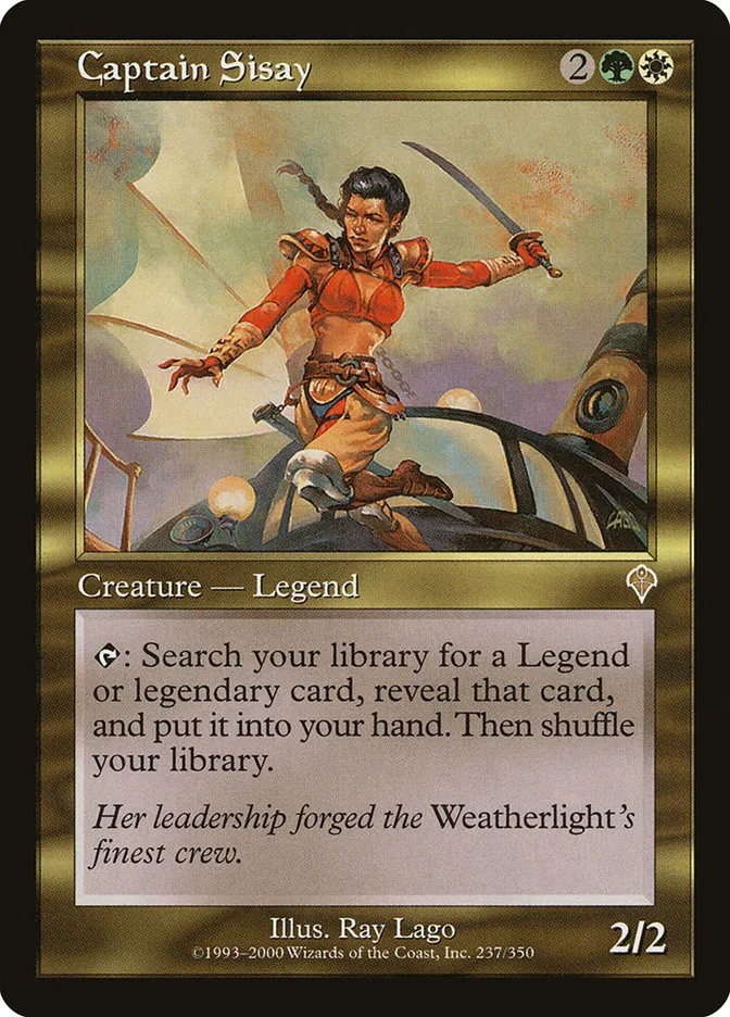 2000 Invasion Captain Sisay [Foil] rare #237 rare card image