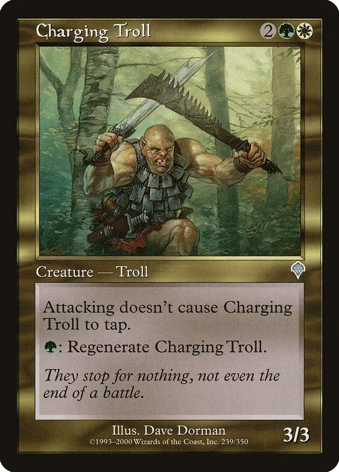 2000 Invasion Charging Troll uncommon #239 uncommon card image