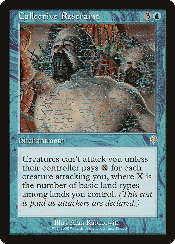 2000 Invasion Collective Restraint rare #49 rare card image