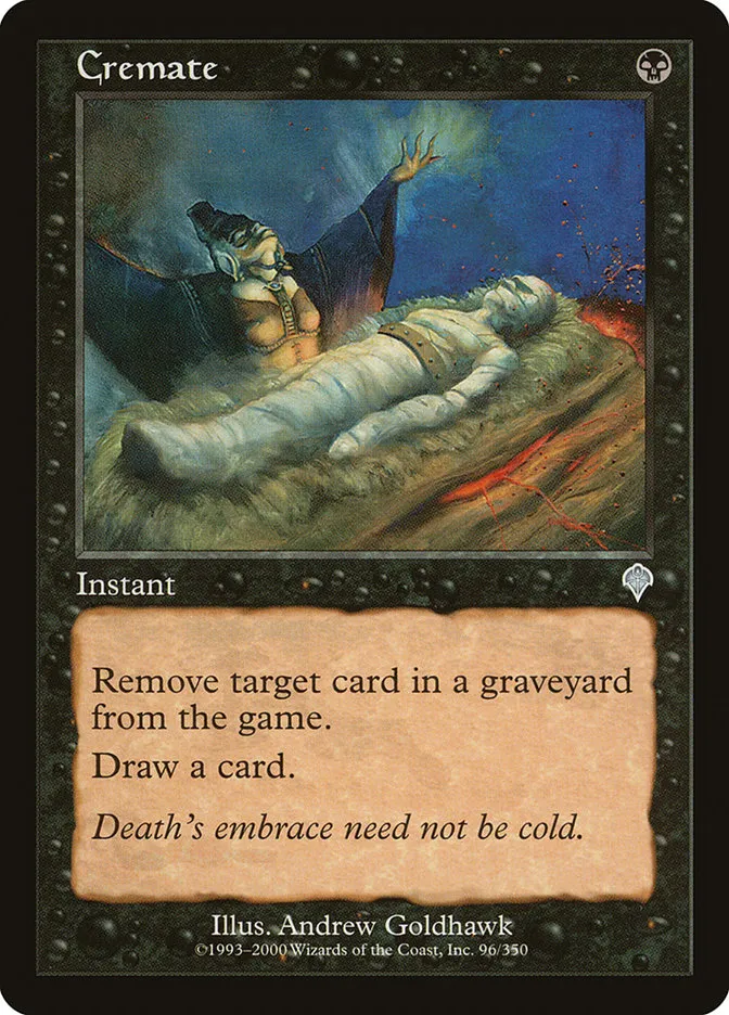 2000 Invasion Cremate uncommon #96 uncommon card image