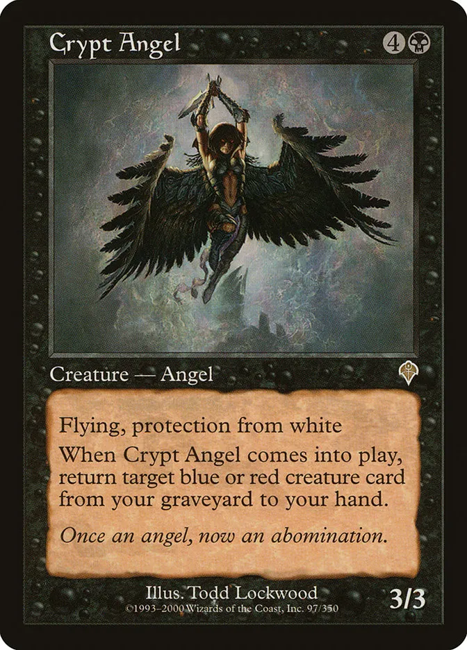 2000 Invasion Crypt Angel rare #97 rare card image