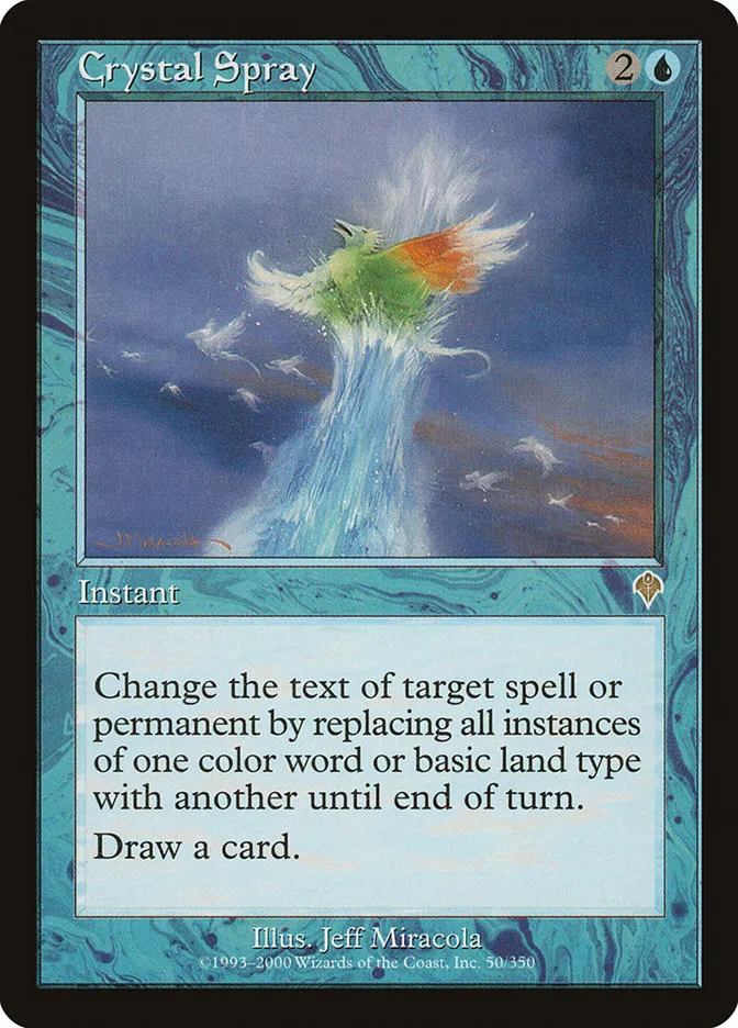 2000 Invasion Crystal Spray rare #50 rare card image
