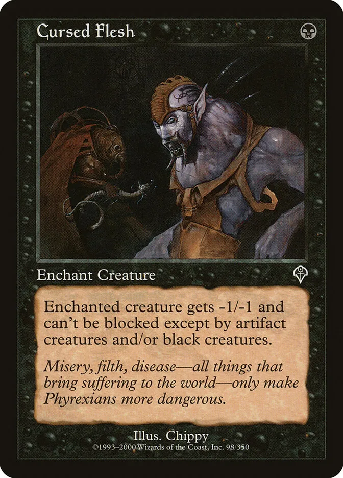 2000 Invasion Cursed Flesh common #98 common card image