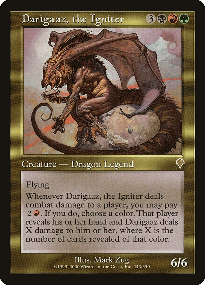 2000 Invasion Darigaaz, the Igniter [Foil] rare #243 rare card image