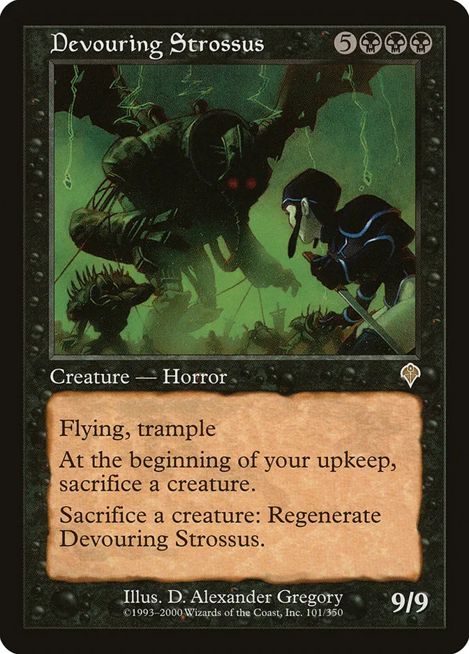 2000 Invasion Devouring Strossus rare #101 rare card image