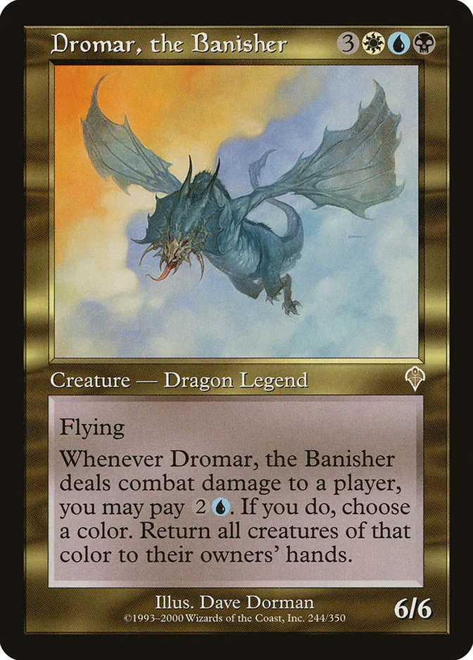 2000 Invasion Dromar, the Banisher rare #244 rare card image