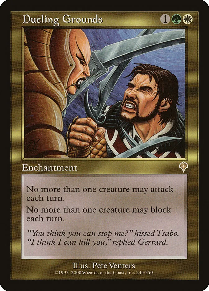 2000 Invasion Dueling Grounds rare #245 rare card image