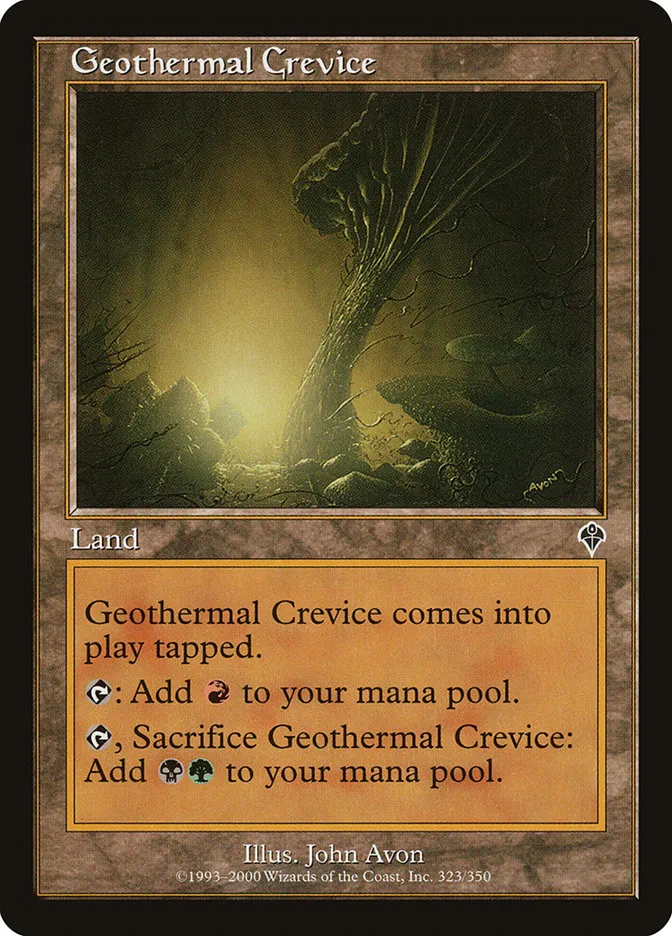 2000 Invasion Geothermal Crevice common #323 common card image