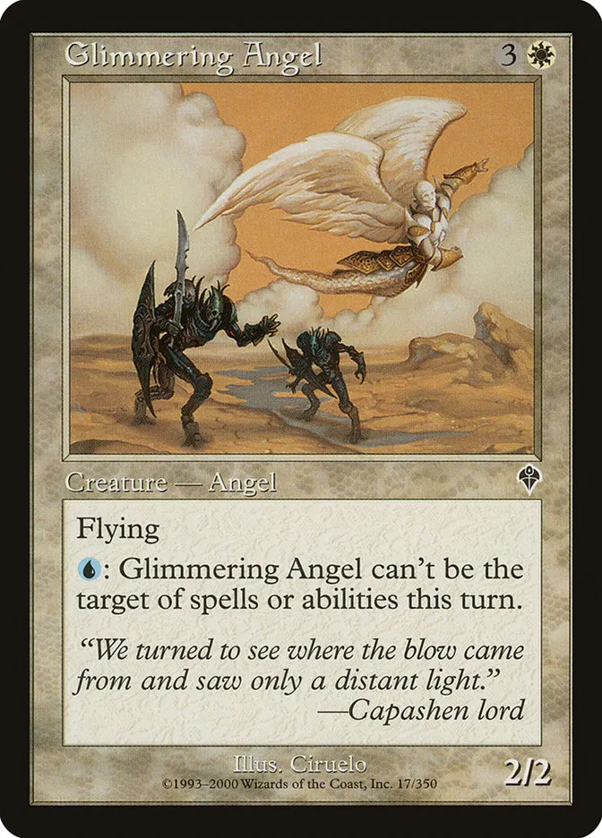 2000 Invasion Glimmering Angel common #17 common card image