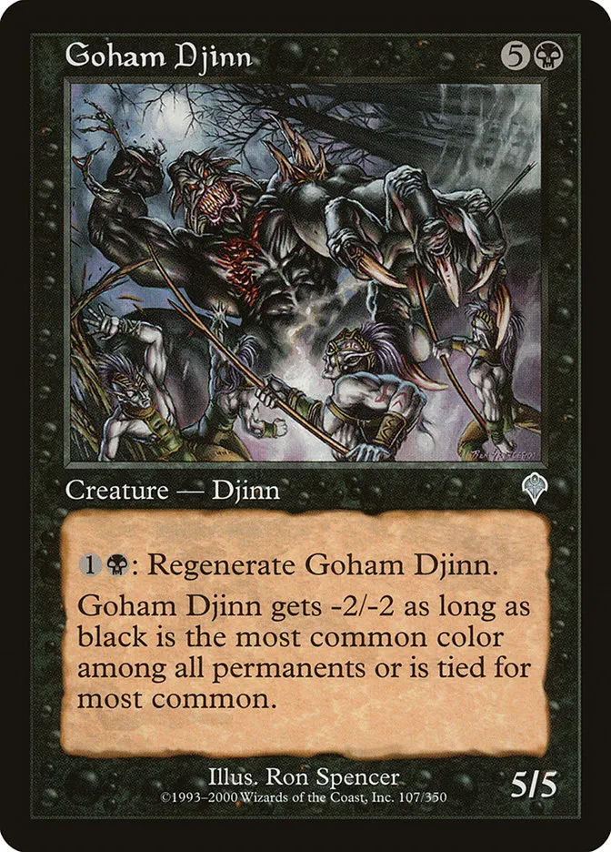 2000 Invasion Goham Djinn uncommon #107 uncommon card image