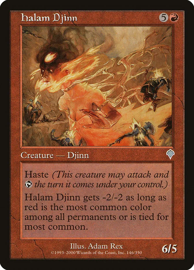 2000 Invasion Halam Djinn uncommon #146 uncommon card image