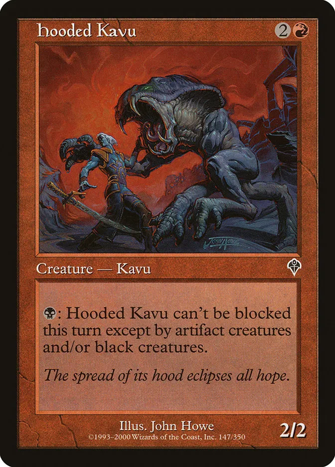 2000 Invasion Hooded Kavu common #147 common card image
