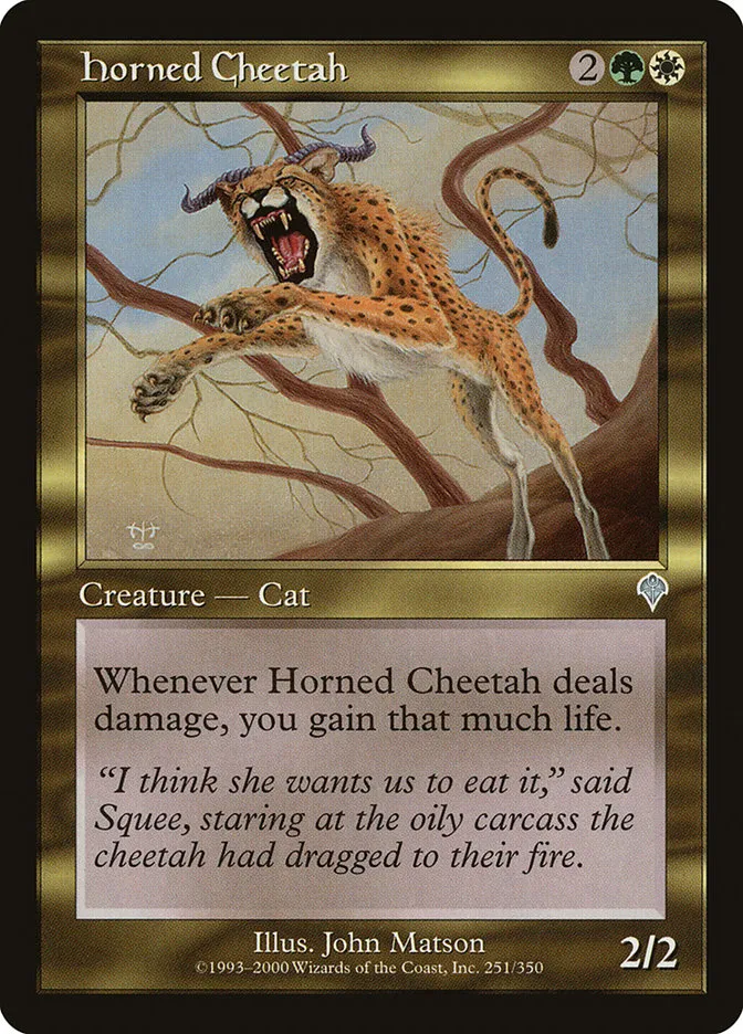 2000 Invasion Horned Cheetah uncommon #251 uncommon card image