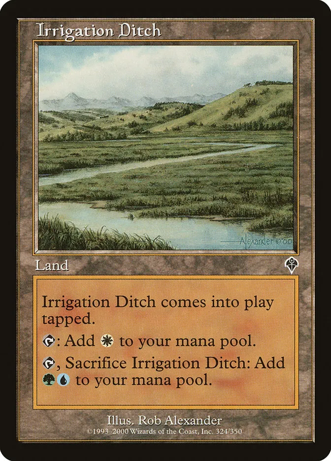 2000 Invasion Irrigation Ditch common #324 common card image