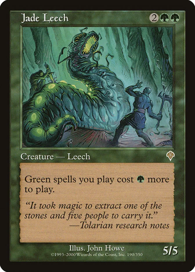 2000 Invasion Jade Leech [Foil] rare #190 rare card image