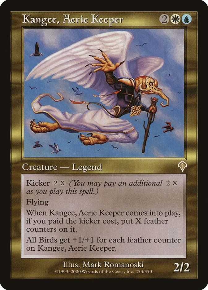 2000 Invasion Kangee, Aerie Keeper rare #253 rare card image