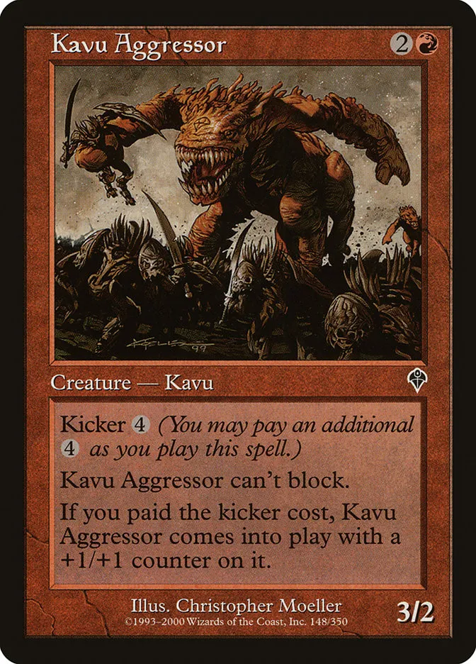 2000 Invasion Kavu Aggressor common #148 common card image