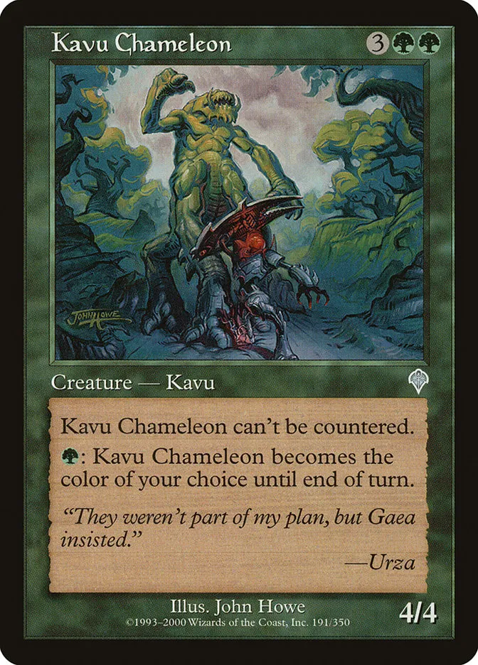 2000 Invasion Kavu Chameleon uncommon #191 uncommon card image