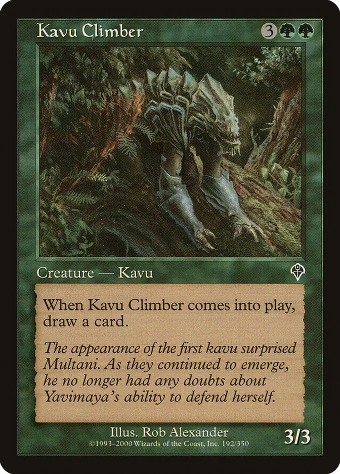 2000 Invasion Kavu Climber common #192 common card image