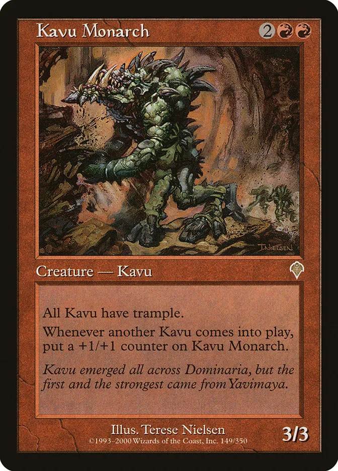 2000 Invasion Kavu Monarch rare #149 rare card image