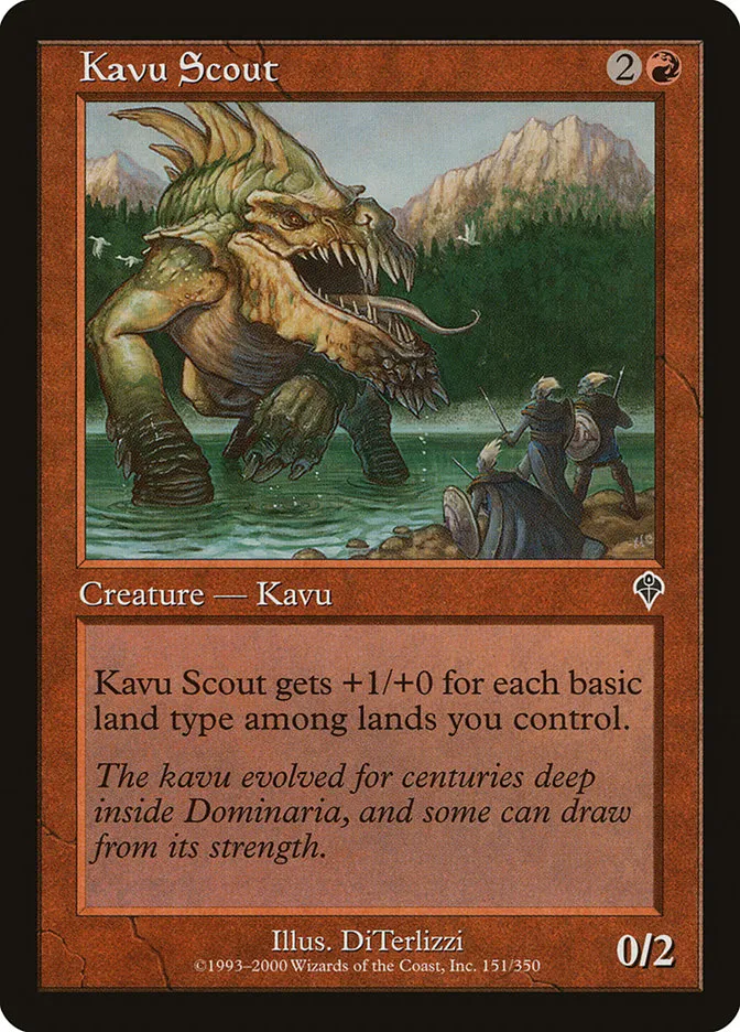 2000 Invasion Kavu Scout common #151 common card image