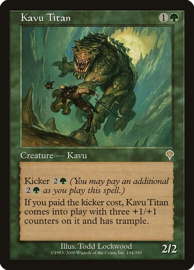 2000 Invasion Kavu Titan rare #194 rare card image