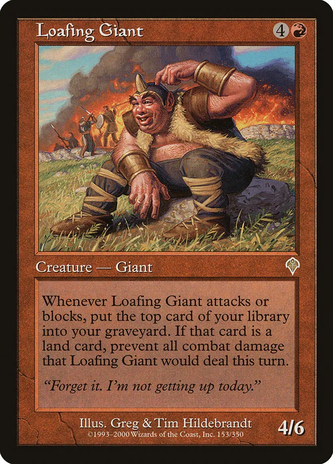 2000 Invasion Loafing Giant rare #153 rare card image