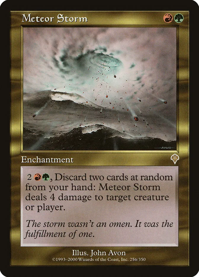 2000 Invasion Meteor Storm rare #256 rare card image