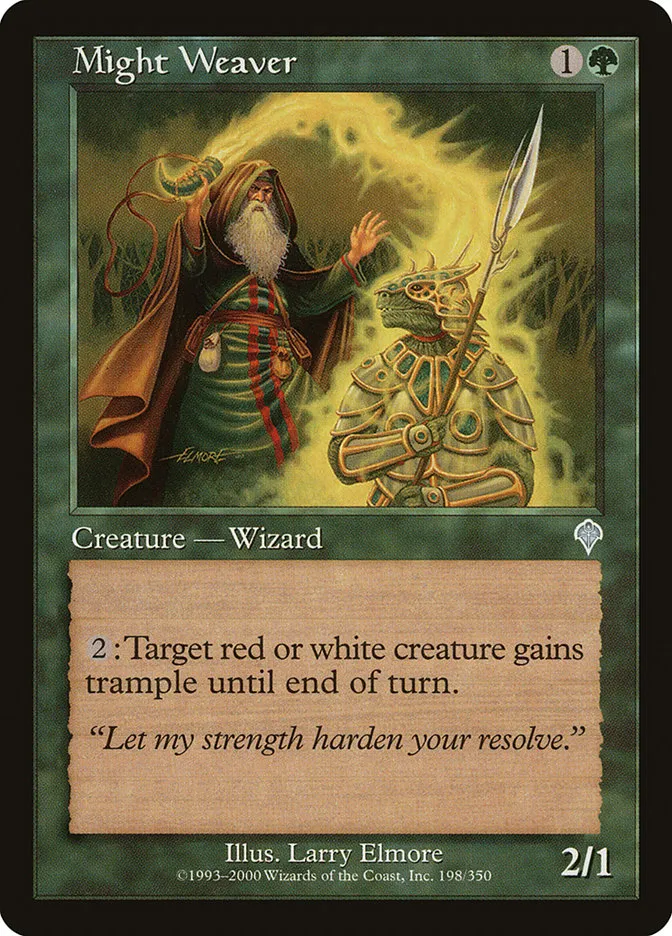 2000 Invasion Might Weaver uncommon #198 uncommon card image